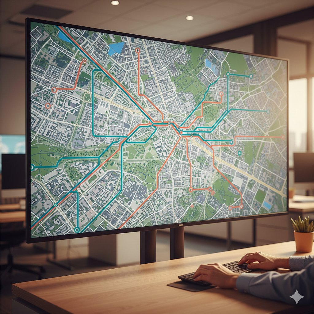 Delivery driver with optimized route on phone